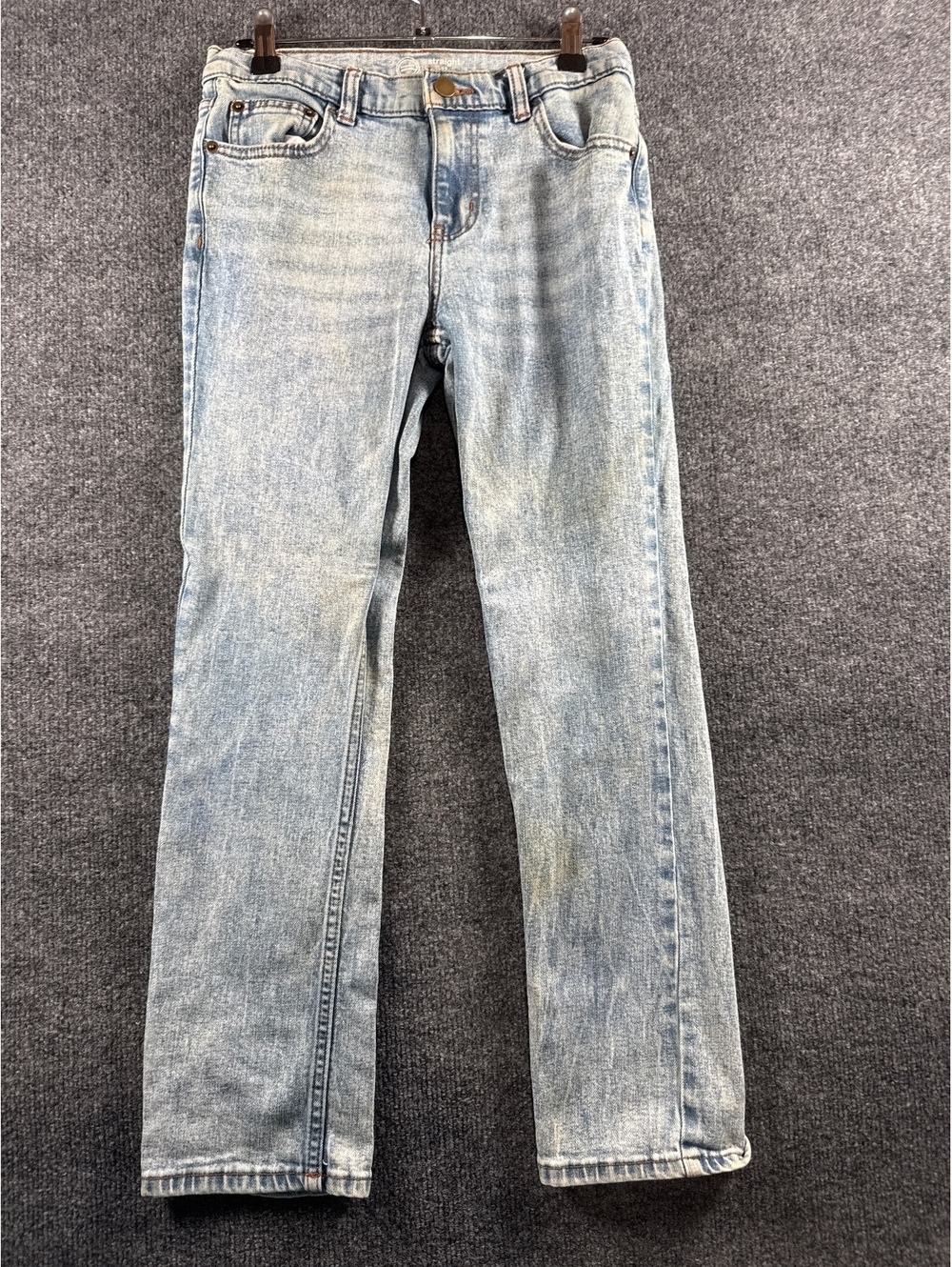 Wonder Nation Women's Straight Light Wash Blue Denim Jeans Size 12
